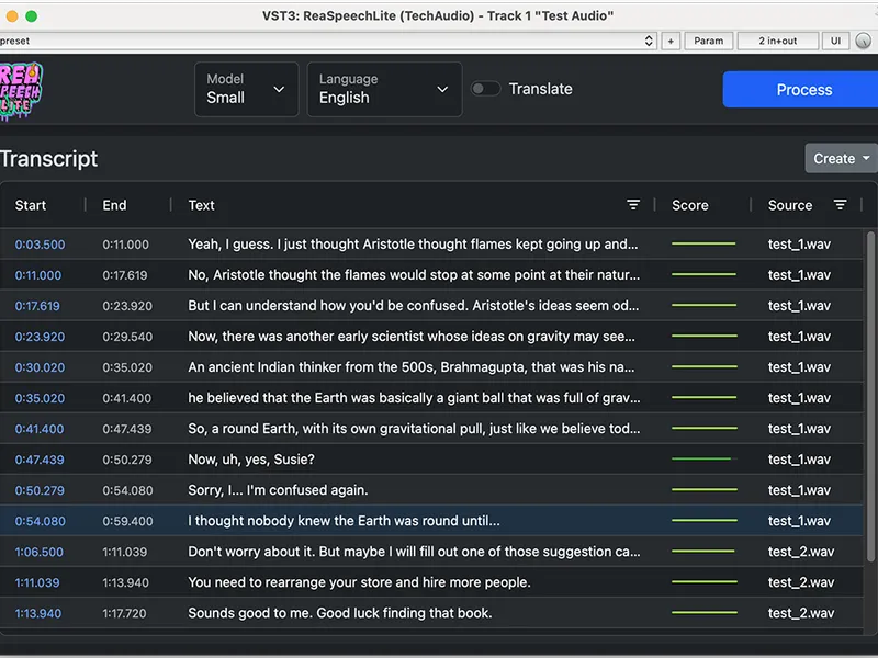 ReaSpeech Lite Screenshot